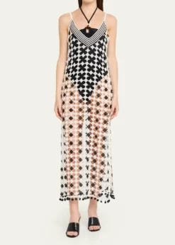 Ramy BrookCleo Patterned Sheer Cover-Up Maxi-Dress