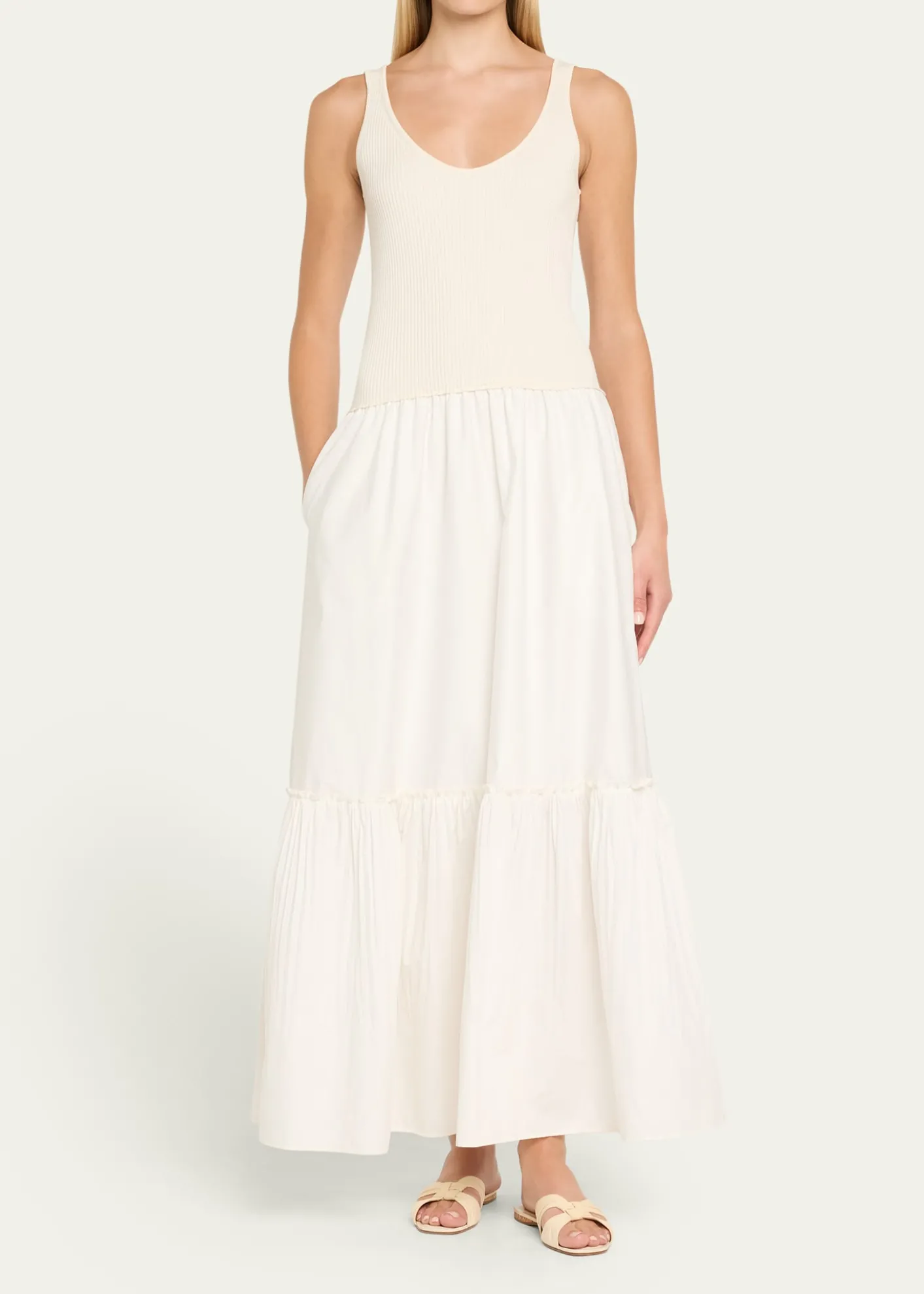 Ramy BrookDawson Mixed-Media Maxi Dress