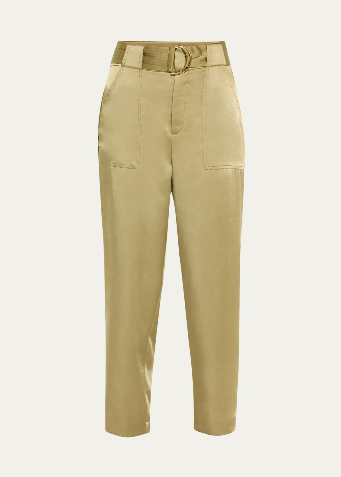 Ramy BrookHayden Belted Cropped Satin Pants
