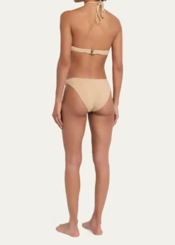 Ramy BrookJune Metallic Halter Bikini Top