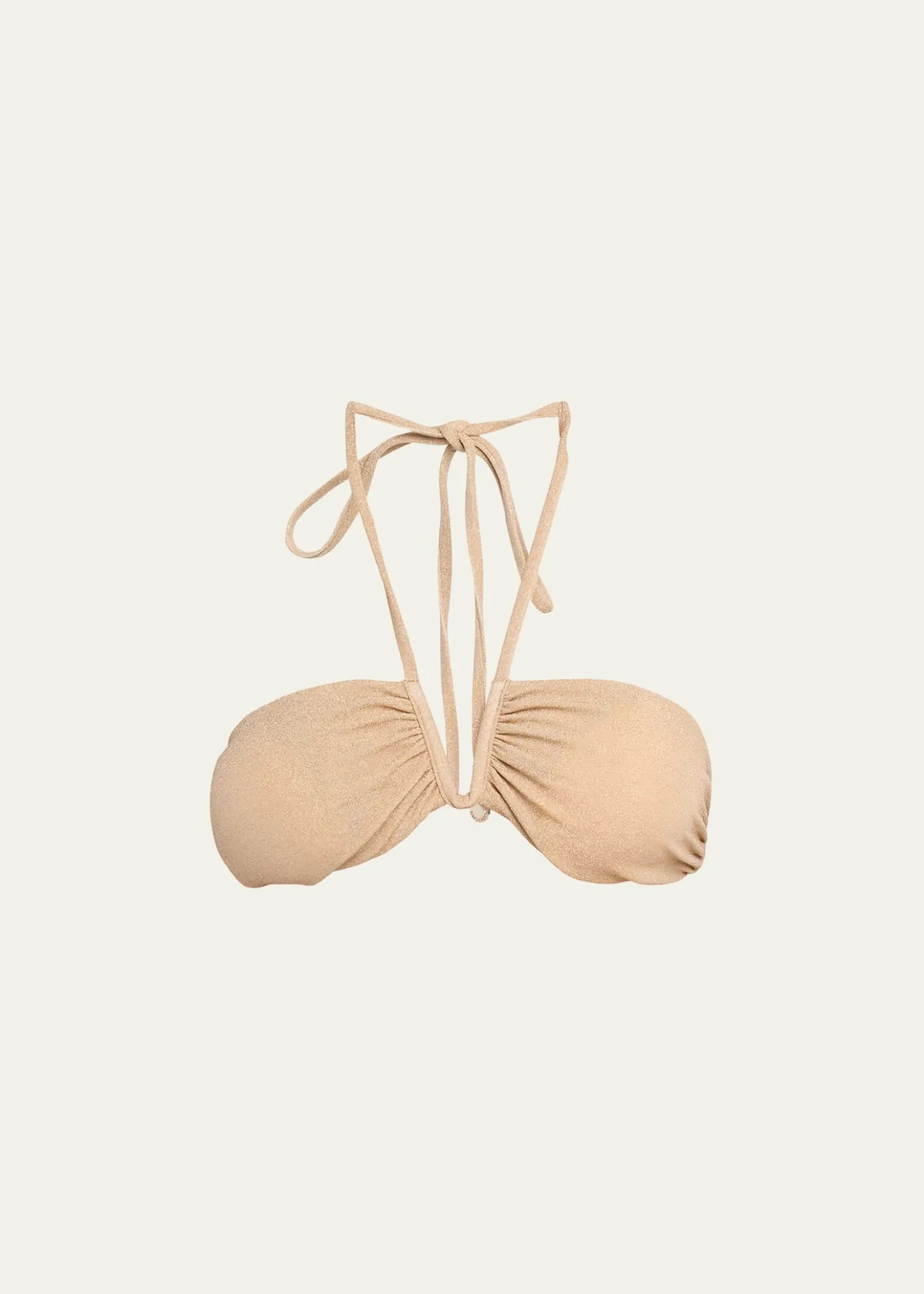 Ramy BrookJune Metallic Halter Bikini Top