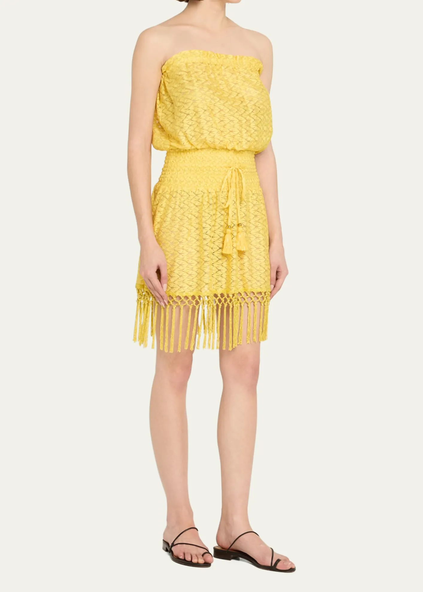 Ramy BrookLauryn Strapless Crochet Mini Dress