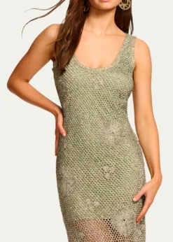 Ramy BrookLiliana Embroidered Crochet Midi Dress