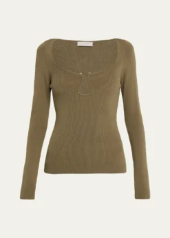 Ramy BrookLylia Ribbed Wavy U-Ring Top