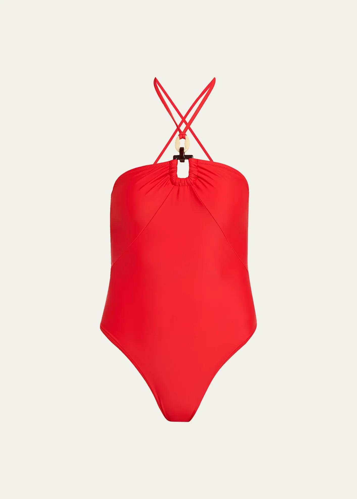 Ramy BrookMarjorie Ring Halter One-Piece Swimsuit