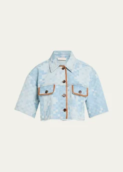 Ramy BrookMelanie Checekered Denim Jacket
