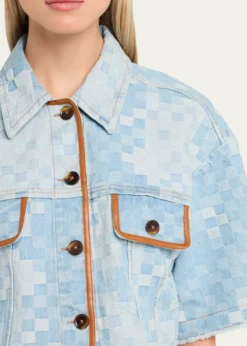 Ramy BrookMelanie Checekered Denim Jacket