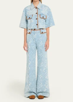 Ramy BrookMelanie Checekered Denim Jacket