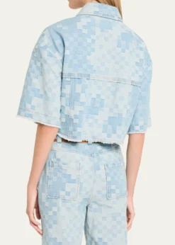 Ramy BrookMelanie Checekered Denim Jacket