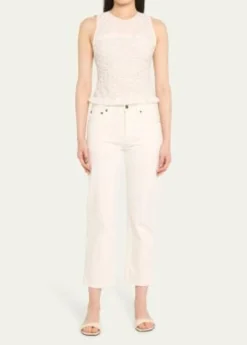 Ramy BrookPaisley Textured Ruffle-Hem Blouse