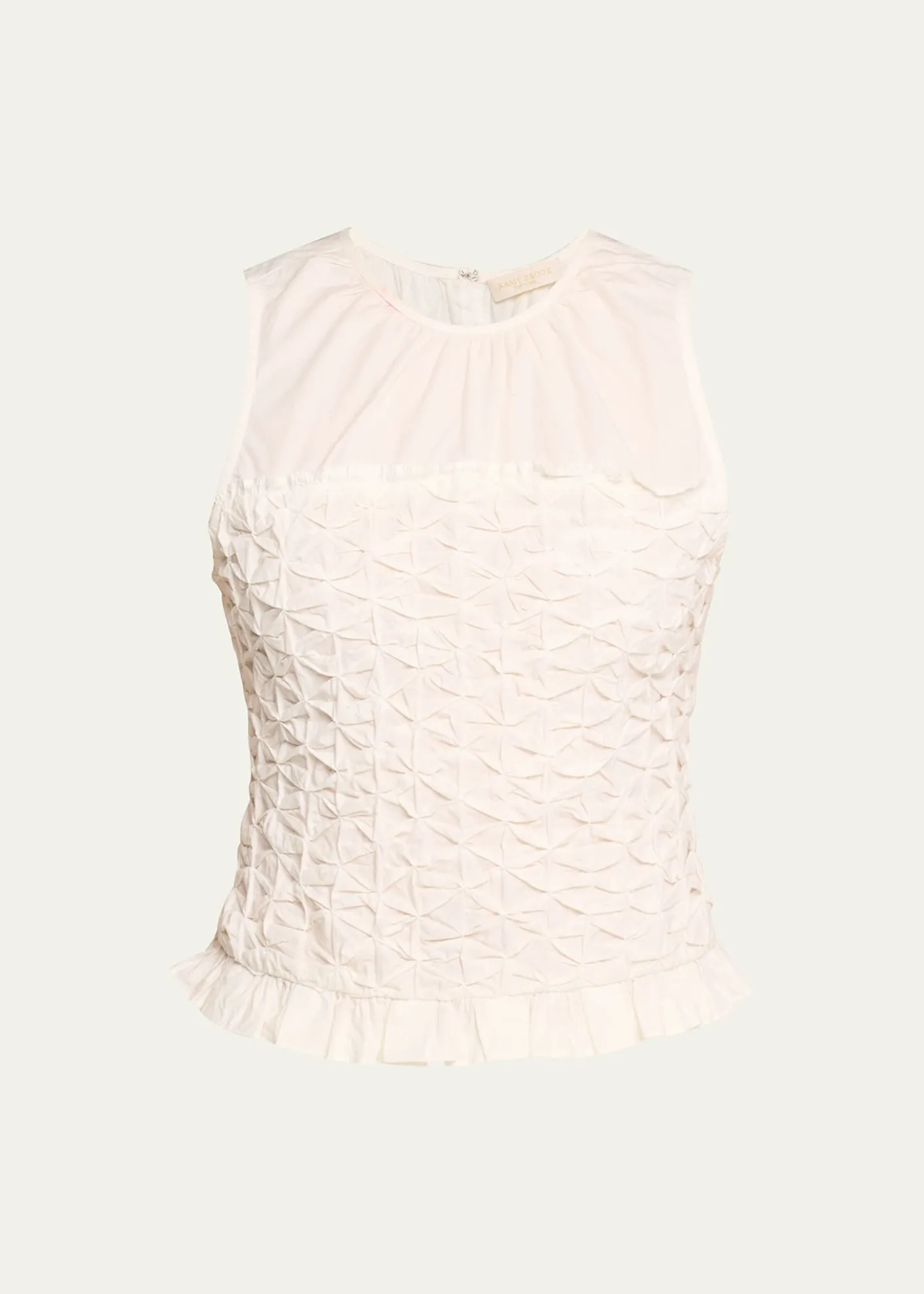 Ramy BrookPaisley Textured Ruffle-Hem Blouse
