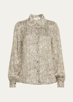 Ramy BrookPauline Button-Front Silk Blouse
