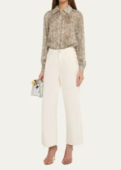 Ramy BrookPauline Button-Front Silk Blouse