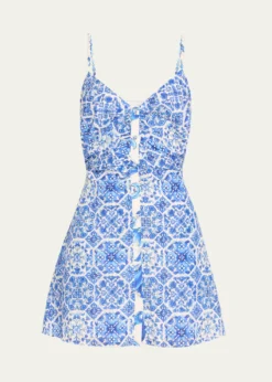 Ramy BrookPositano Addie Button-Front Mini Dress