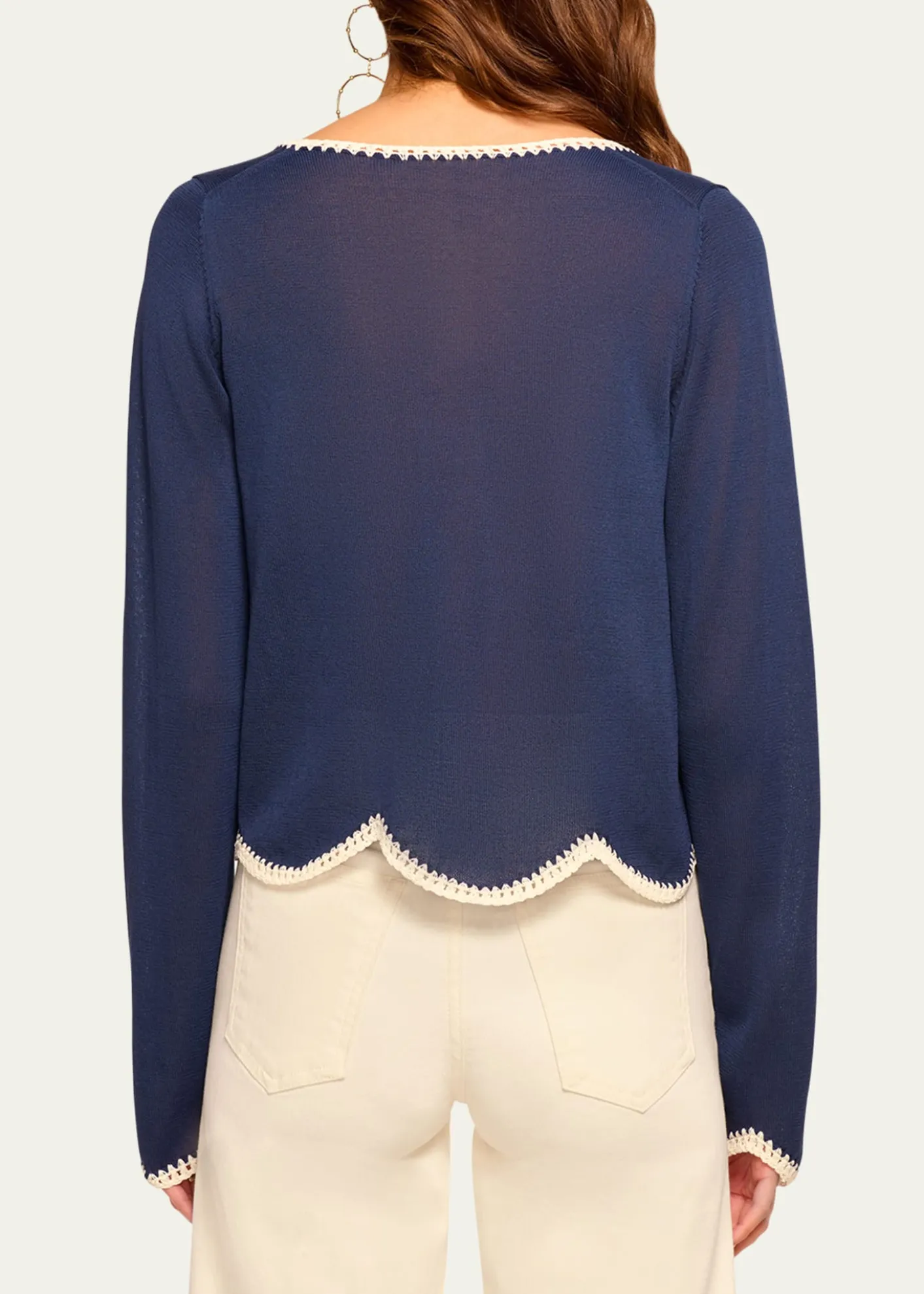 Ramy BrookTara Crochet-Trim Cardigan