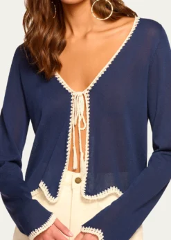 Ramy BrookTara Crochet-Trim Cardigan