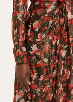 Ramy BrookTatia Plunging Long-Sleeve Midi Dress