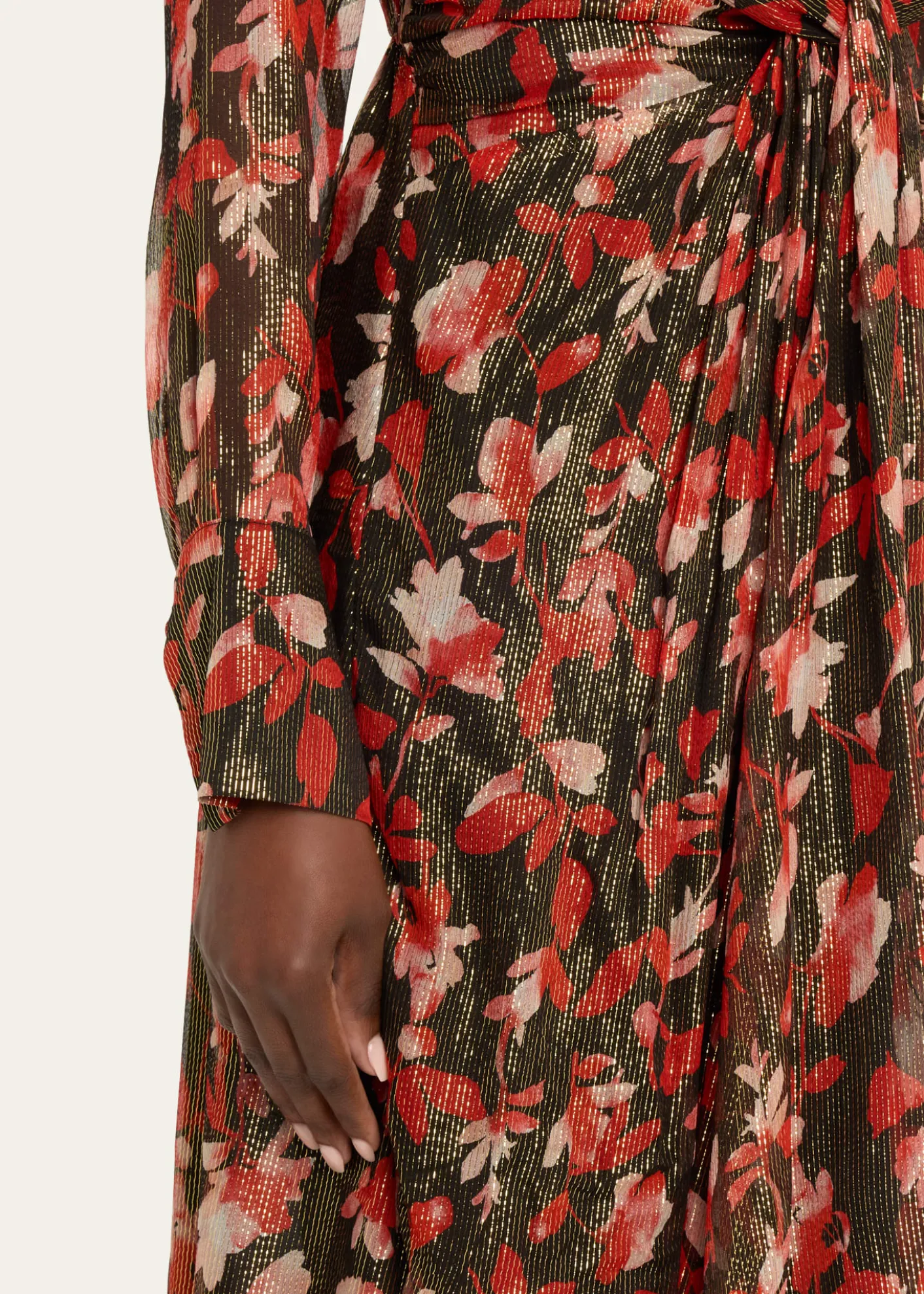 Ramy BrookTatia Plunging Long-Sleeve Midi Dress