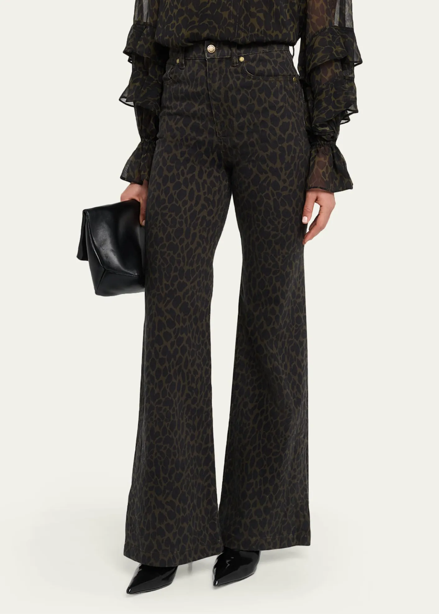 Ramy BrookTyra Printed Wide-Leg Jeans