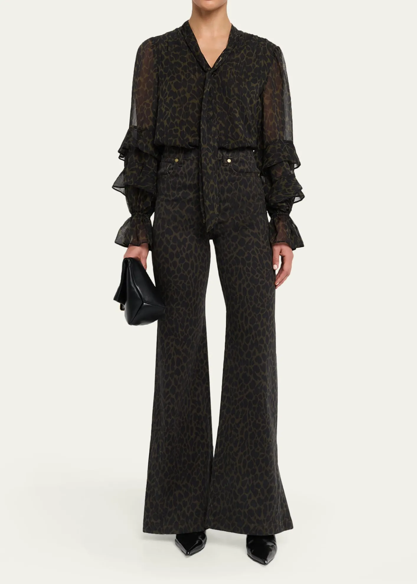 Ramy BrookTyra Printed Wide-Leg Jeans