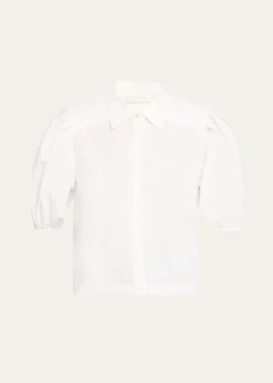 Ramy BrookValeria Puff-Sleeve Cotton Shirt