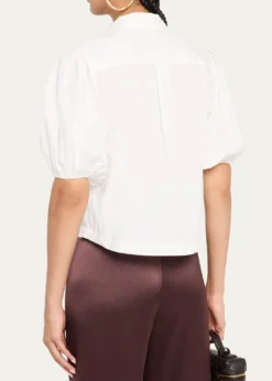 Ramy BrookValeria Puff-Sleeve Cotton Shirt