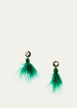 Ranjana KhanMicro Pom Earrings, Teal