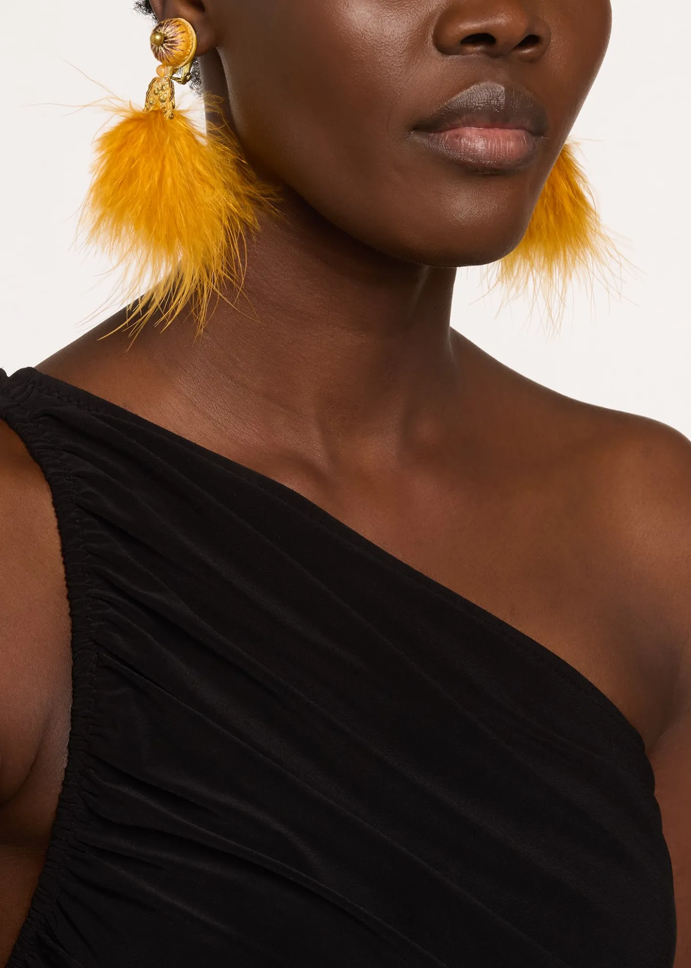 Ranjana KhanMicro Pom Earrings, Mustard