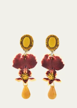 Ranjana KhanMidnight Orchid Earrings