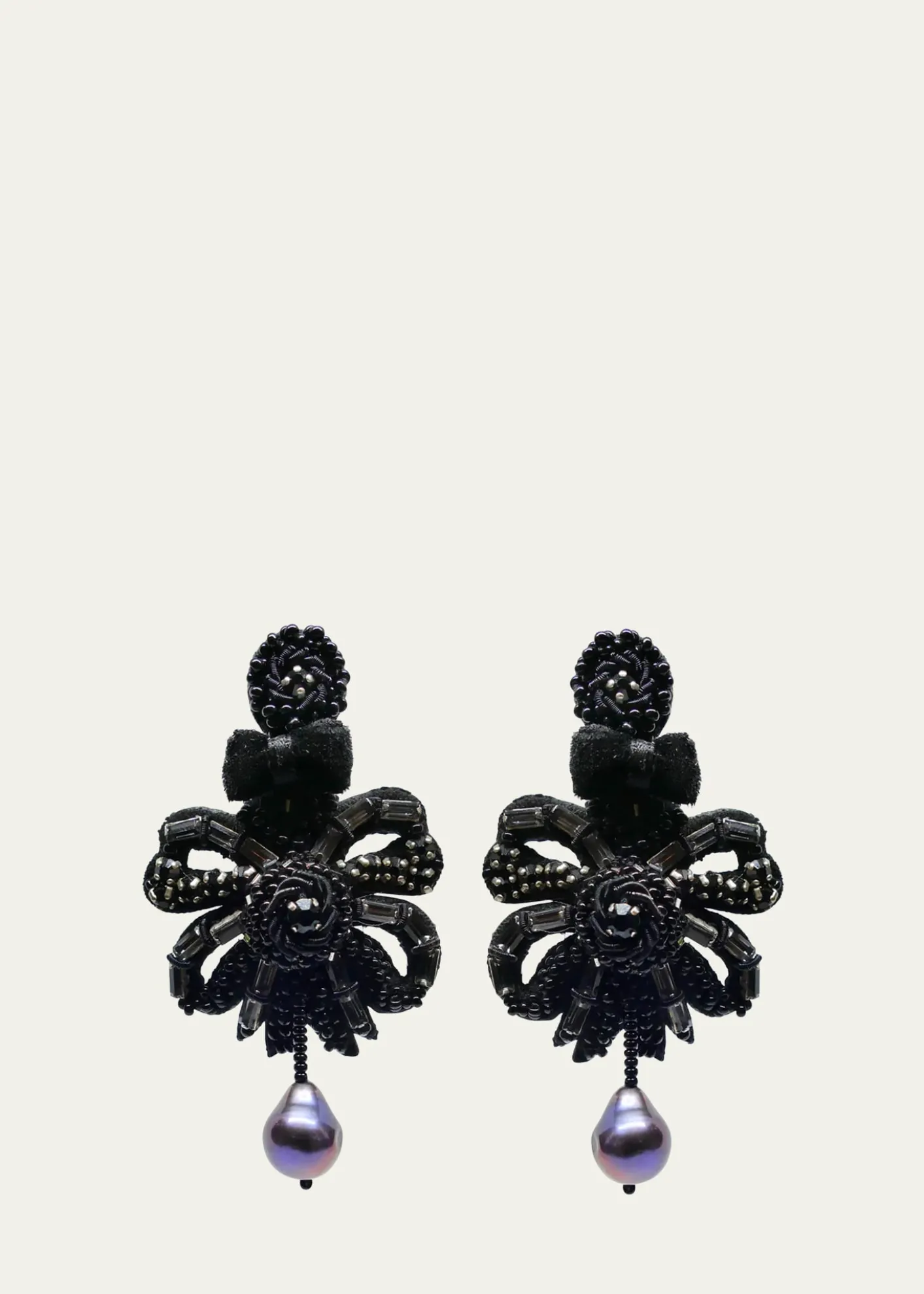 Ranjana KhanBeaded Bow Clip-On Earrings