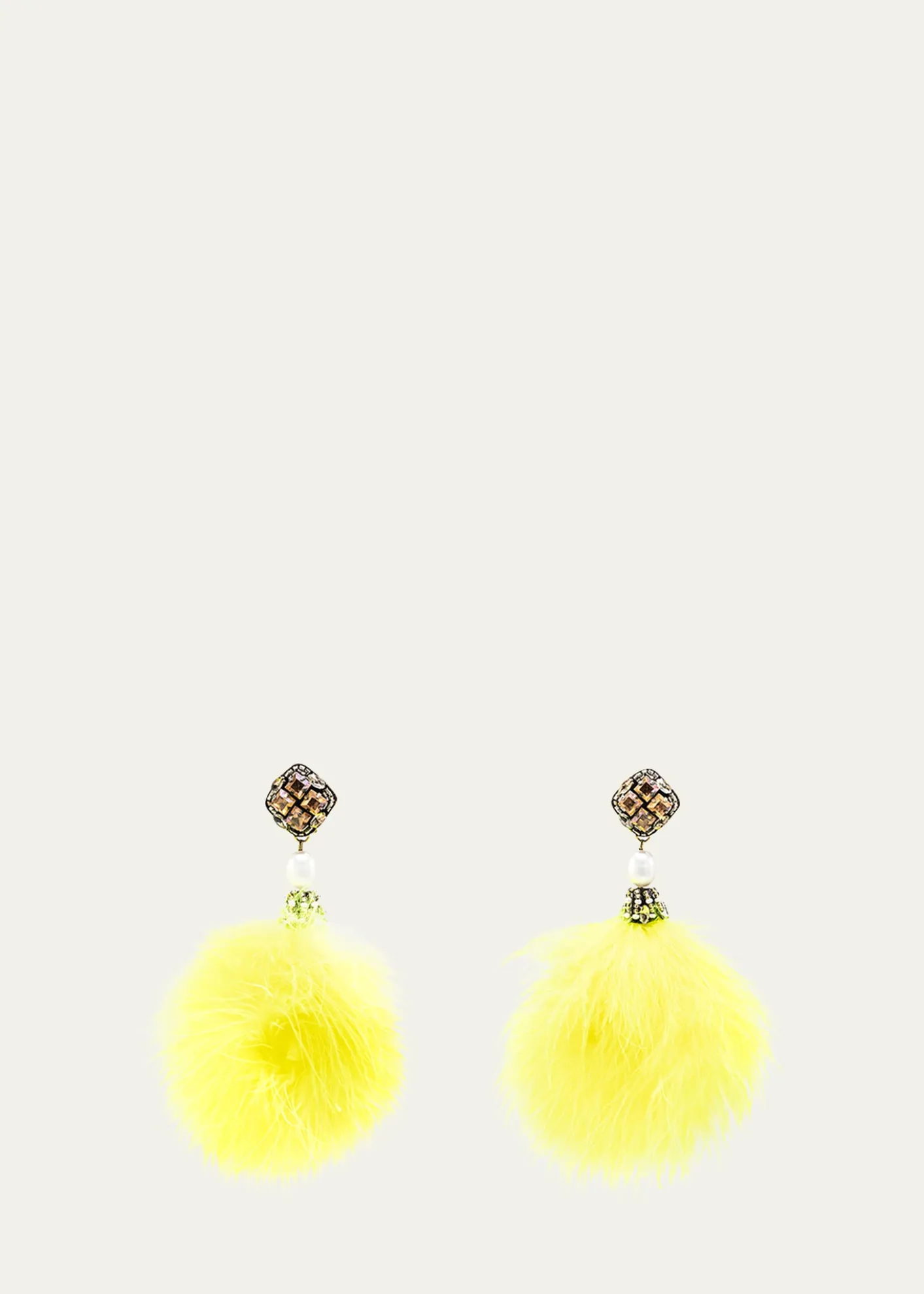 Ranjana KhanFeather Pom Pom Earrings