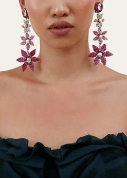 Ranjana KhanTiered Pink Degrade Earrings