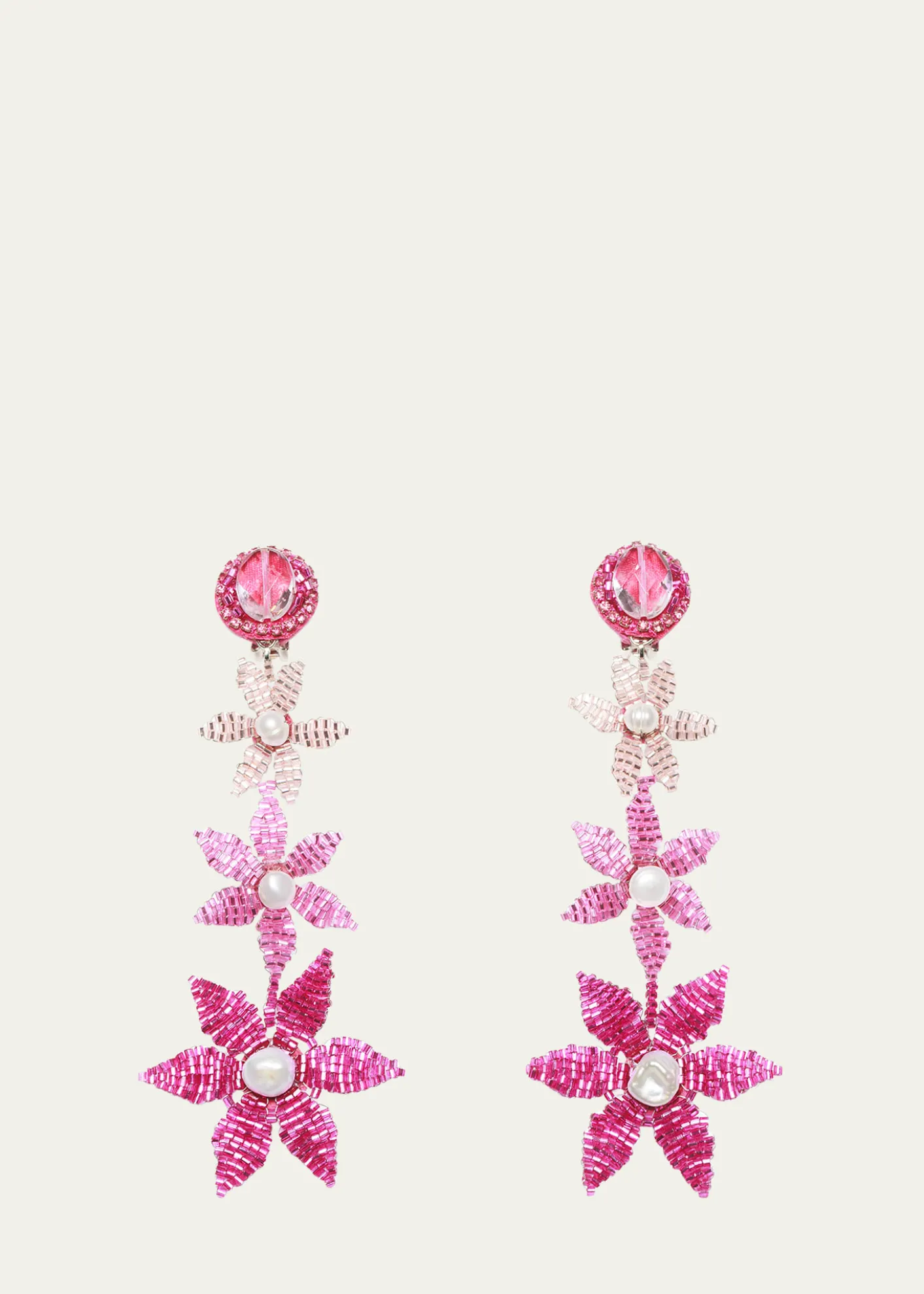 Ranjana KhanTiered Pink Degrade Earrings
