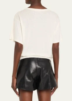 R13Cashmere-Blend Tight Waist Tee