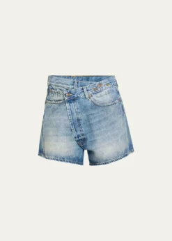 R13Crossover Denim Shorts
