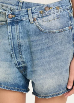 R13Crossover Denim Shorts