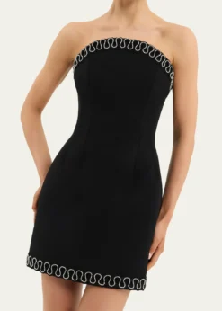 REBECCA VALLANCENyx Bonded Crepe Strapless Mini Dress