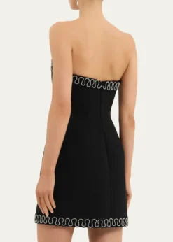 REBECCA VALLANCENyx Bonded Crepe Strapless Mini Dress
