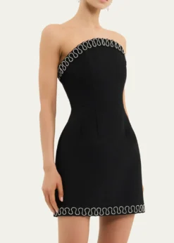 REBECCA VALLANCENyx Bonded Crepe Strapless Mini Dress