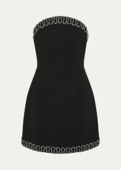 REBECCA VALLANCENyx Bonded Crepe Strapless Mini Dress