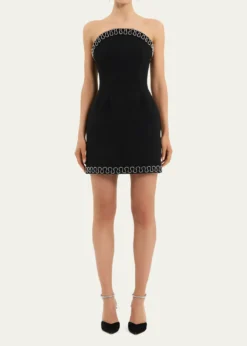 REBECCA VALLANCENyx Bonded Crepe Strapless Mini Dress