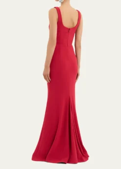 REBECCA VALLANCEZarya Sleeveless Draped Mermaid Gown