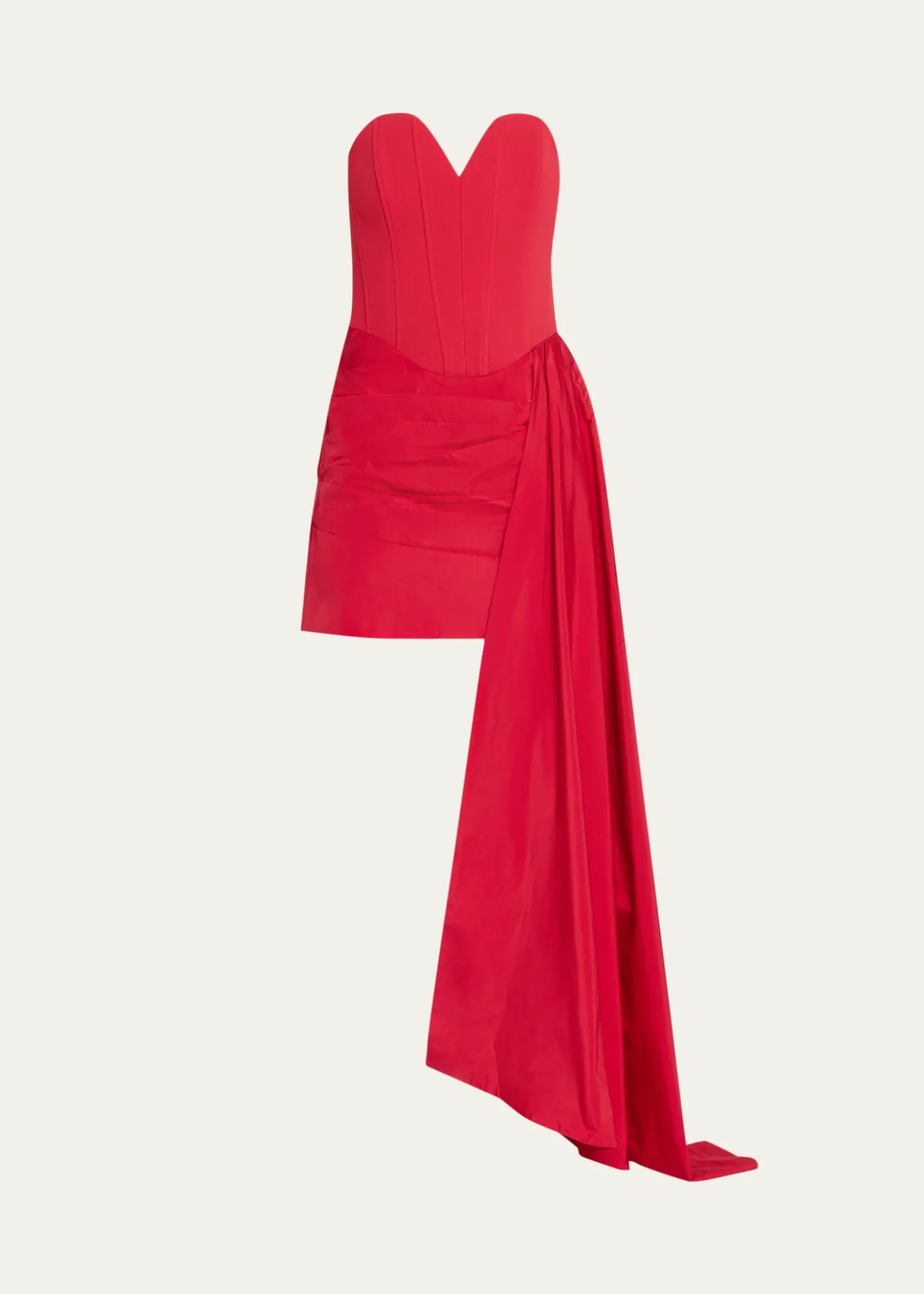 REBECCA VALLANCEZarya Strapless Draped Bustier Mini Dress