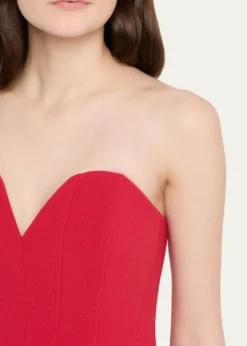 REBECCA VALLANCEZarya Strapless Draped Bustier Mini Dress