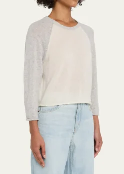 RE/DONEFeatherweight Cashmere Baseball Tee