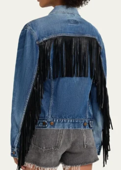 RE/DONELevi's Denim Fringe Trucker Jacket