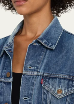 RE/DONELevi's Denim Fringe Trucker Jacket