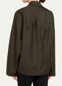 6397Relaxed Wool Cardigan Blazer