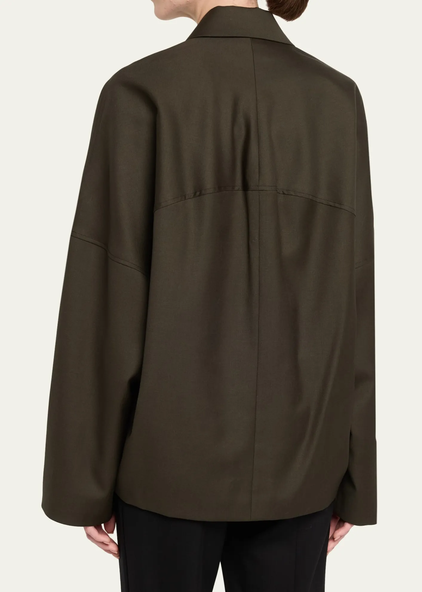 6397Relaxed Wool Cardigan Blazer