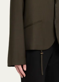 6397Relaxed Wool Cardigan Blazer